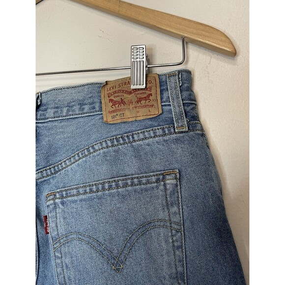 Levi's 501 Women's 26 Cropped Denim Jeans Button Fly Light Wash - Picture 7 of 7